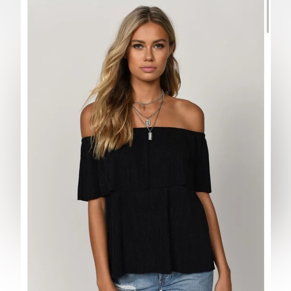 NWT Black Off-Shoulder Top